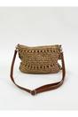 Natural Straw Shoulder Bag with Frill Detail, Image 2 of 4