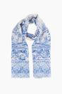 Blue Vintage Floral Lightweight Scarf, Image 1 of 4