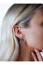Silver Multi-Layer Circle Stud Earrings, Image 3 of 4