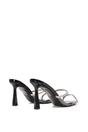 Beige 'Ava' Perspex High Heel Mules with Crystal Detail, Image 4 of 6