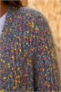 Navy  Fluffy Sparkle Cardigan, Image 4 of 4