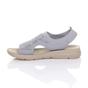 Grey AJVANI Grey Slingback Diamante Summer Holiday Comfort Sandals, Image 3 of 5