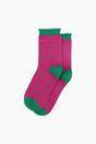 Pink Sock Talk Pink Polka Dots Combed Cotton Glitter Socks, Image 3 of 4