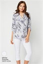 Light Blue  Floral Oversized Shirt , Image 6 of 7