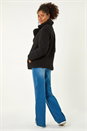 Black Dusk Textured Borg Pocket Short Coat, Image 3 of 5