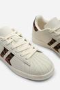 Beige Where's That From Beige Yamileth Stripe Panel Detailed Trainer, Image 5 of 6