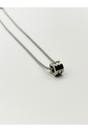Silver Chain Necklace with Ring Charm, Image 1 of 5