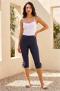 Navy  Dusk Bow Bengaline Capri Trouser, Image 1 of 4
