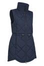 Navy Rye Quilted Long Length Gilet, Image 4 of 5