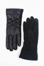 Black Metallic Touch Screen Winter Gloves, Image 1 of 4