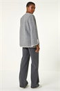 Grey Contrast Blanket Stitch Jacket, Image 3 of 5