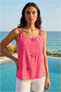 Coral Floral Embroidered Cami Top, Image 1 of 4