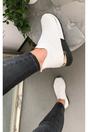White iKrush White Jessi Slip On Sock Wedge Trainers, Image 3 of 8