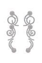 Silver Classy Swirl Dangle Earrings, Image 1 of 4