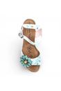 Blue Womens Durable Wedge Sandals-FACYO-75, Image 7 of 7