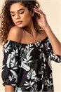  Palm Leaf Print Bardot Top, Image 4 of 4