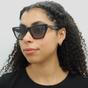 Black Saint Laurent Black Cat Eye Black Grey Gradient Sunglasses, Image 6 of 6