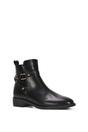 Black XY LONDON Black 'Mollie' Ankle Boots Buckle Strap Low Heel Chelsea, Image 2 of 7