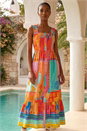 PINK Petite Patchwork Tiered Maxi Dress, Image 2 of 4