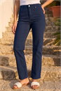 Navy  Petite Stretch Straight Leg Trousers, Image 2 of 4