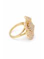 Gold AVANT-GARDE PARIS Gold Pavé Floral Statement Ring, Image 3 of 5