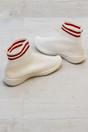 White Chunky Sole High Runner Sock Trainers - Vera, Image 2 of 2
