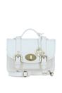 White Ashwood Leather White Stylish Real Leather Medium Satchel Bag, Image 1 of 4