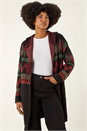 Black Nordic Pattern Hooded Knit Cardigan, Image 4 of 5