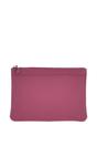 Fuchsia Large Padded Leather Pouch Bag, Image 2 of 2