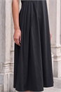 Black Side Pleat Detail Dress, Image 4 of 4