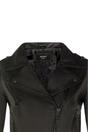Black Leather Quilted Brando Biker Jacket, Image 4 of 4
