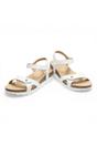 White Womens Platform Wedge Sandals - Sulia B1, Image 4 of 8