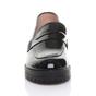 Black AJVANI Black Flat Chunky Heeled Penny Loafers, Image 5 of 5