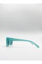 Mint Square Matte Crystal Frame Sunglasses, Image 4 of 6