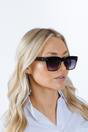 Black Square Sunglasses in Black Leopard, Image 3 of 8