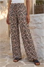 Beige Abstract Wide Leg Trouser, Image 2 of 4