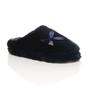 Navy Blue AJVANI Navy Blue Fluffy Mule Slippers, Image 1 of 6