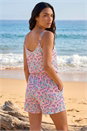Pink Confetti Print Tassel Tie Playsuit, Image 3 of 4