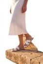 White iKrush White Aria Womens H-Strap Flat Slide Sandals, Image 8 of 8