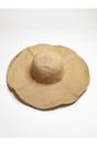 Tan SVNX Tan Oversized Straw Summer Hat, Image 2 of 3