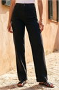 Black Wide Leg Stretch Denim Jeans, Image 2 of 4