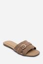 Camel Alvita Buckle Slide on Flat Slide On Sandal, Image 3 of 6