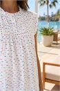 Ivory  Petite Frill Trim Top, Image 4 of 4