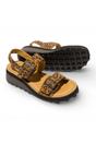 Brown Womens Wedge Buckle Sandals-HEIF558FLY, Image 5 of 5