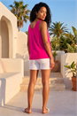 Pink Stretch Jersey Vest Top, Image 3 of 4