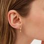 Gold Heart Huggie Hoop Drop Earring, Image 4 of 5