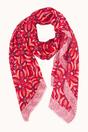 Red Floral Mosaic Lightweight Scarf, Image 1 of 3