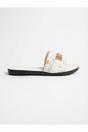 White 3694 White Amber Patterned Slider Sandals, Image 1 of 8