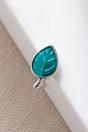 Aqua Turquoise Leaf Stud Earrings, Image 3 of 4