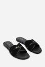 Black Cevora Cross Over Buckle Slide On Sandal, Image 4 of 6